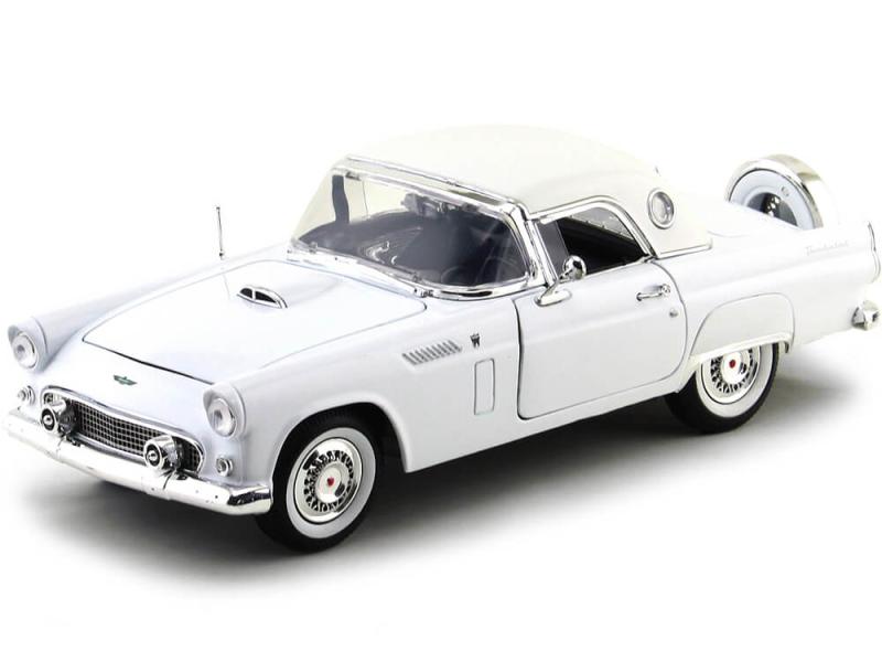 Carro 1:18 Ford Thunderbird 1956 Blanco  8a+