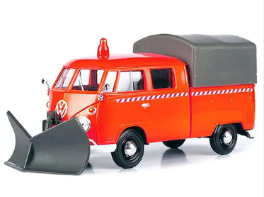 Carro 1:24 Volkswagen Quitanieves Naranja 14a+