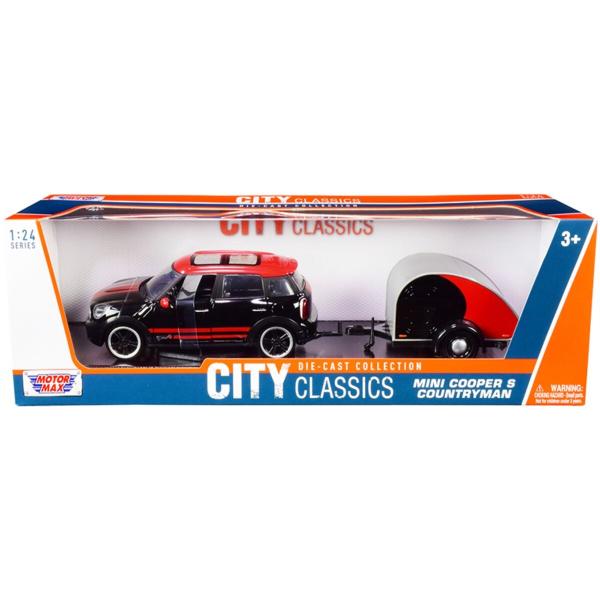 Carro 1:24 Mini Cooper S Countryman Camper Negro con Rojo 3a+