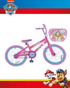 Bicicleta #16 de Paw Patrol Rosada (107951)