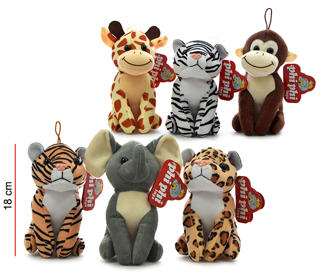 Peluches de Animalitos de la Selva 18cm Surt/6 2a+(044761)