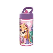 Botella con Pajilla de Paw Patrol Rosada 410ml