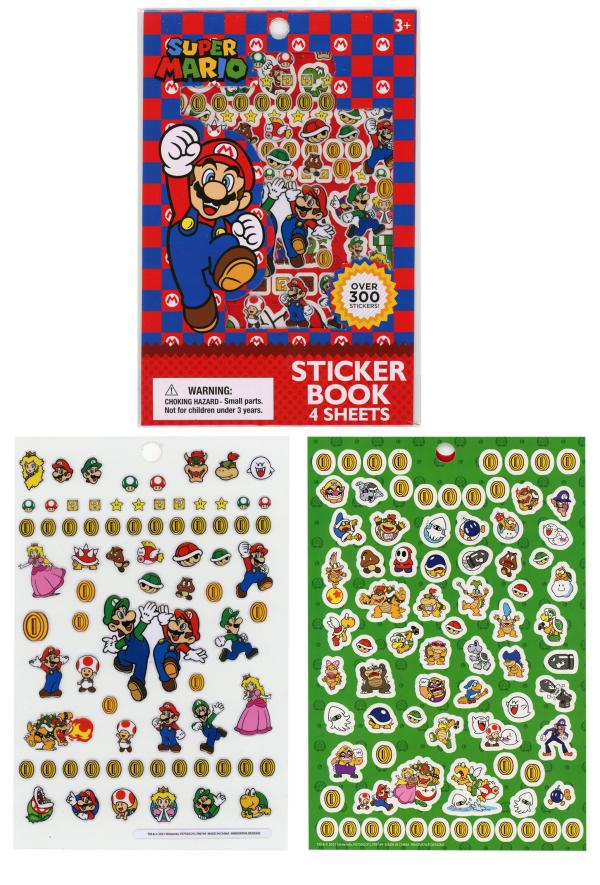 Stikers de Super Mario Bros 300Pzs 3a+