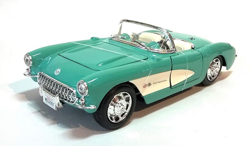 Carro 1:24 1957 Chevrolet® Corvette® Turquesa 3a+ (072225)