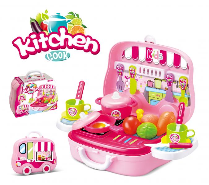 Juego d/Cocina Pequeña Chef C/Accesorios en Estuche de Viaje 3a+