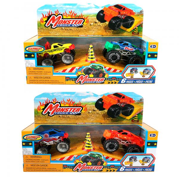 Vehículos Monster Truck Set de 2 6pzs Surt/2 3a+