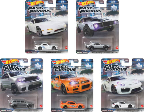 Hot Wheels -  Carritos  Premium Fast &amp; Furious Surt/5 3a+