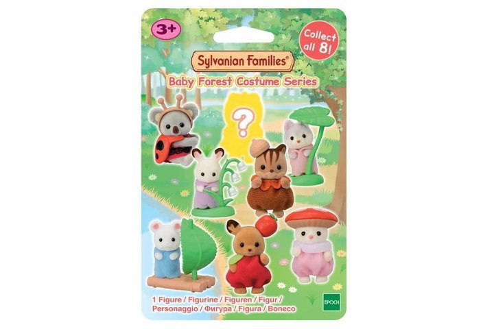 Familias  Sylvanianas Figuras de Bebe con Drisfrazes del Bosque Sorpresa Displ/16 3a+