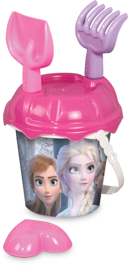 Balde Pequeño con Juguetes de Playa de Disney Princesas Frozen 3a+