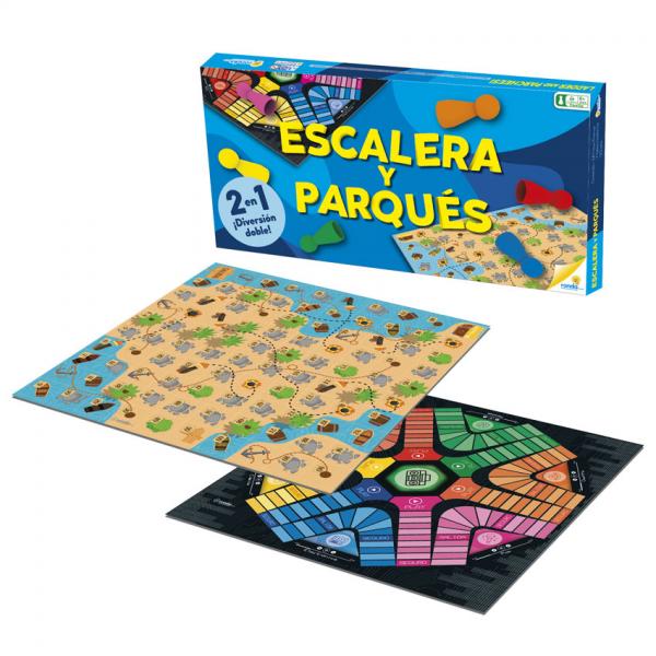 Juego de Mesa Escaleras y Parqués 2en1 8a+