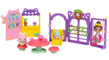 Conjunto de Juego de Fiesta en el Jardín Kitty Fairy la Casa de Muñecas de Gabby 3a+