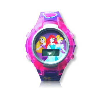 Reloj LCD Disney Princesa Luz Parpadeante