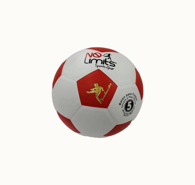 Balón Fútbol Laminado PVC C/Neum #5 Blanco/Rojo