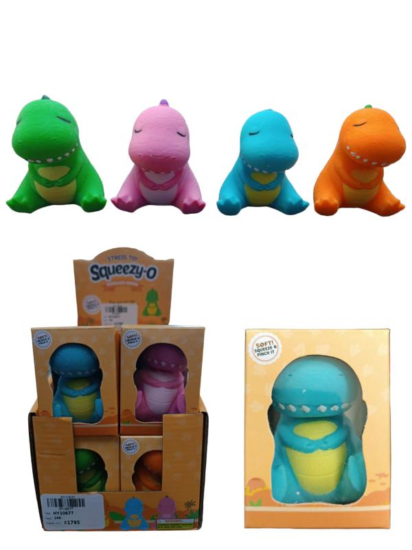 Squeezy-O Dinosaurio de Apretar Displ/12 Surt/4 3a+