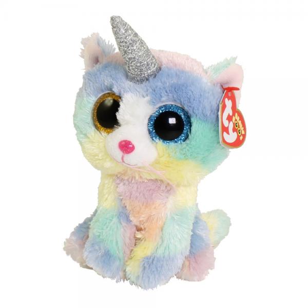 Peluche Beannie Boos Heather Gato Unicornio Multicolor 3a+