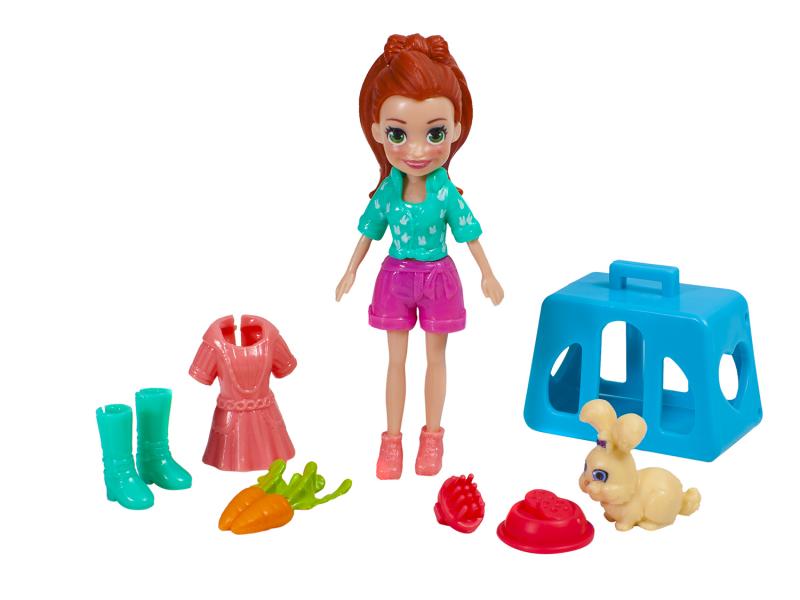 Polly Pocket Muñeca Lila y su Conejito 4a+