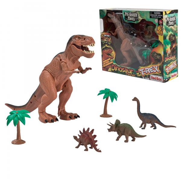 Set de Dinosaurios Luz y Sonidos 6pzs 3a+