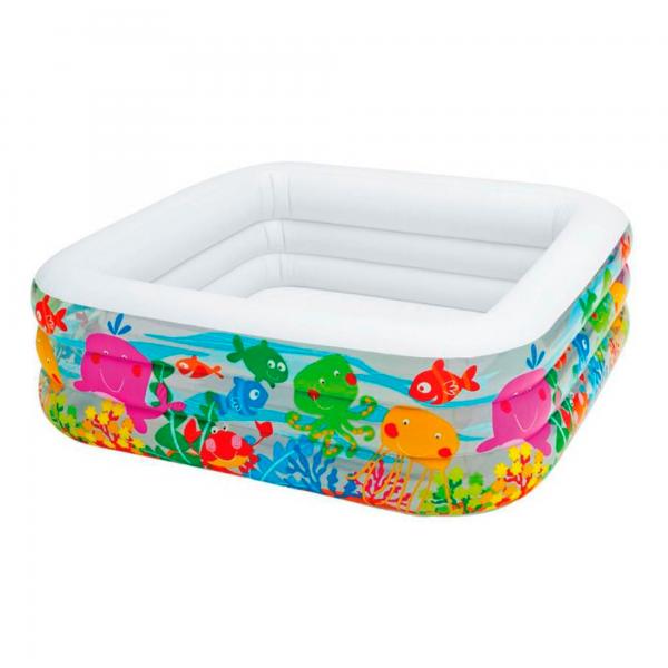 Piscina Inflable Acuario 159x159x50cm 3a+