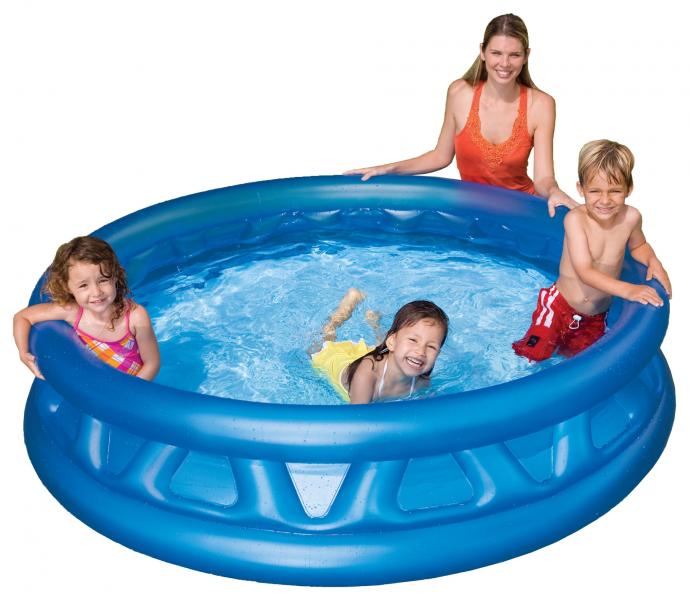 Piscina Inflable Azul d/2 Anillos 188x46cm 3a+