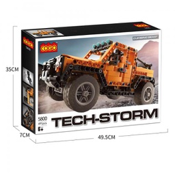 [CO5800] Carro Amarillo Armable Tech-Storm 491pzs 6a+