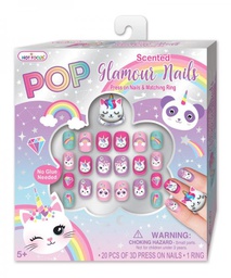 [HF031CAT] Uñas Pop Glamurosas Gaticornio 5a+