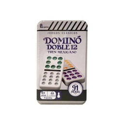 [PP512] Juego de Mesa Dominó Doble 12 Tren Mexicano 6a+