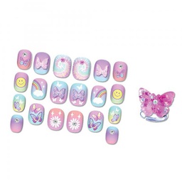 [HF031TB] Uñas Pop Glamurosas Mariposas 5a+