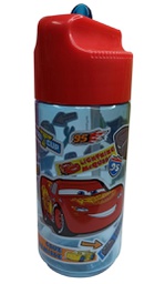 [SR51536] Botella Cars con Tapa y Pajilla 430ml