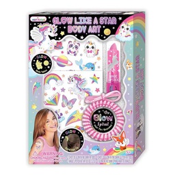 [HF051GD] Set de Arte Tattoo Decora tu Cuerpo Brillan en la oscuridad  5a+