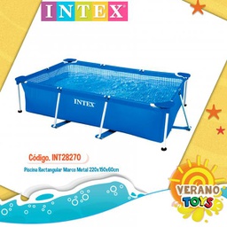 [INT28270] Piscina Rectangular Marco Metal 220x150x60cm