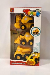 [WW2016C] Mini Vehículos de Construcción Funny Cartoon Set/3 12m+(432313)